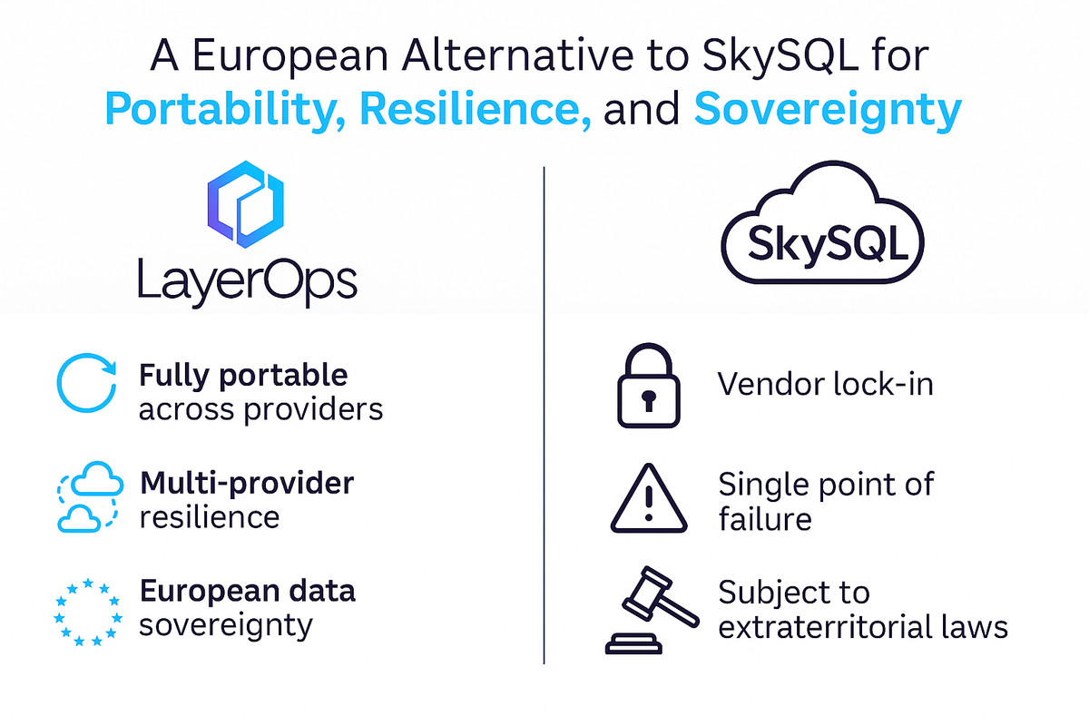 LayerOps: A European Alternative to SkySQL for True Portability, Resilience, and Sovereignty