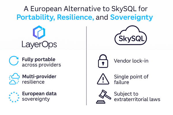 LayerOps: A European Alternative to SkySQL for True Portability, Resilience, and Sovereignty